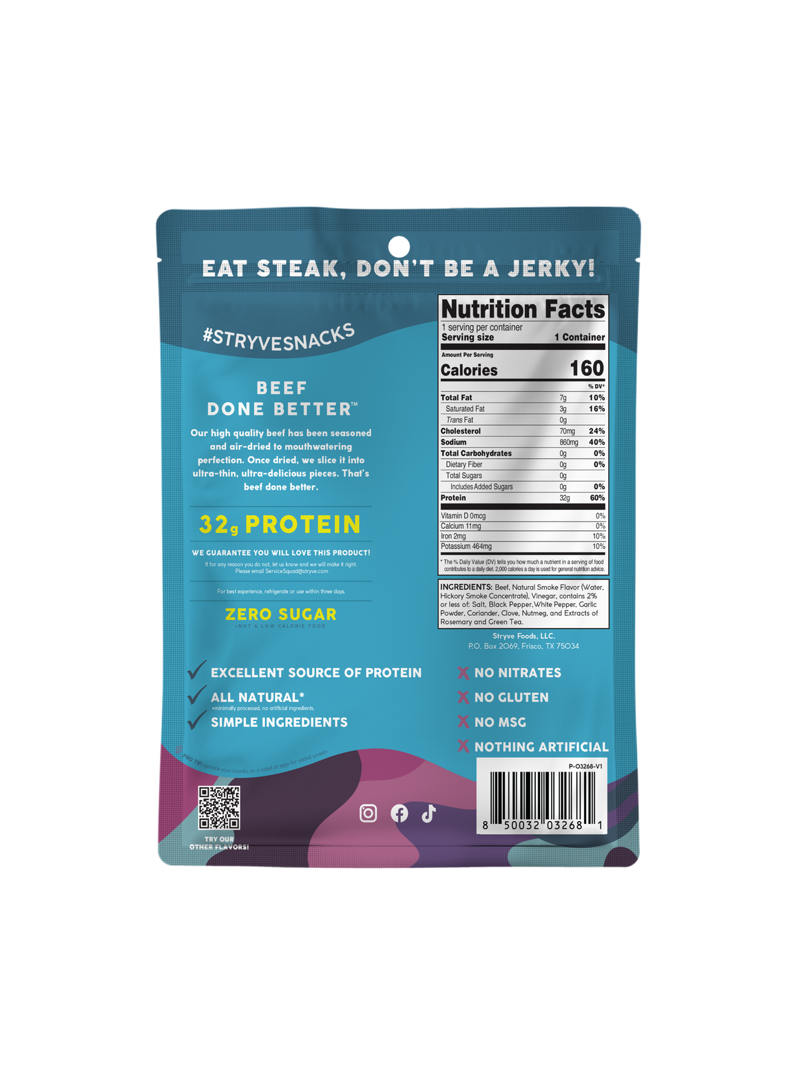 Stryve Hickory Sliced Steak 2.0oz