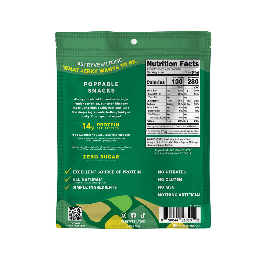 Hatch Green Chile Steak Bites