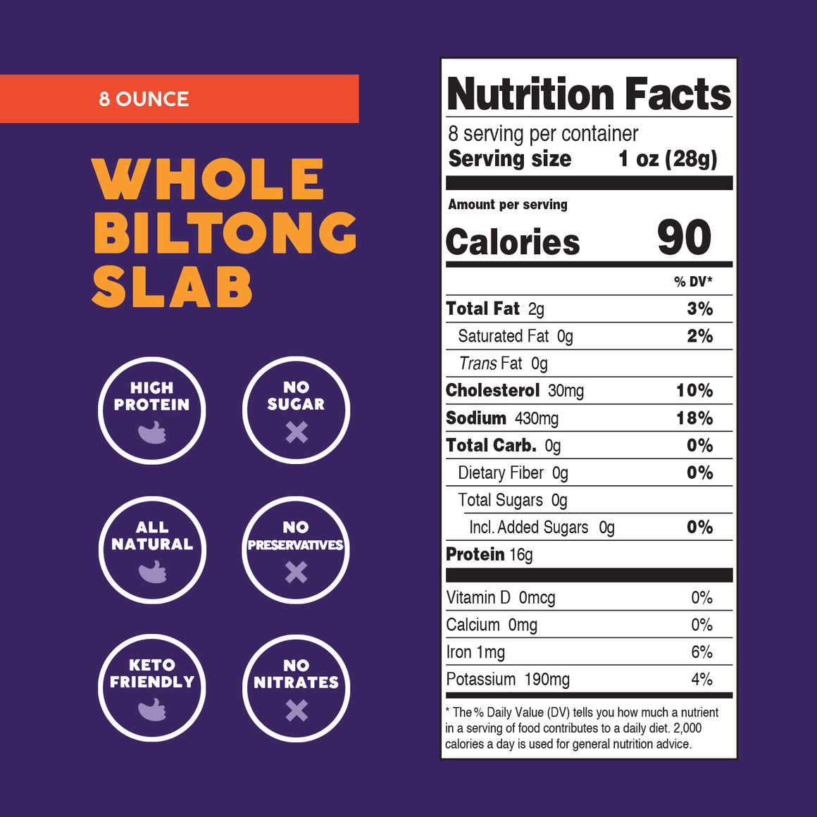 Original Whole Biltong Slab x6